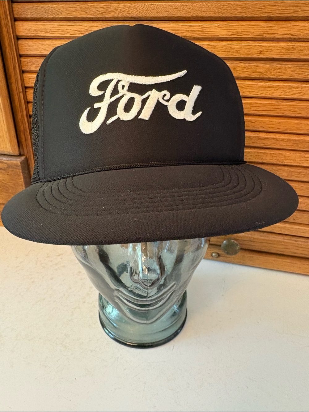 Ford Hat Cap Snapback Black Trucker Trucks Cars Adjustable Vintage